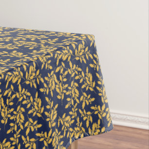 Vintage Golden Mistletoe Tablecloth