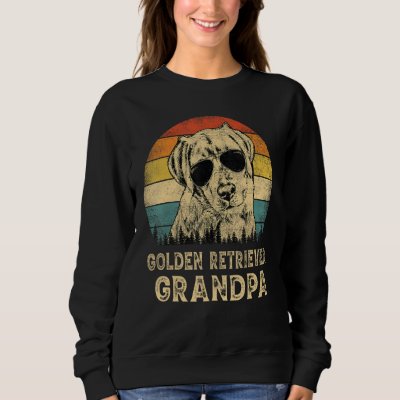 Vintage Golden Retriever Grandpa Dog  Father s Day Sweatshirt