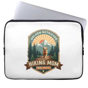 Vintage Golden Retriever Hiking Mom Trail Tested M Laptop Sleeve