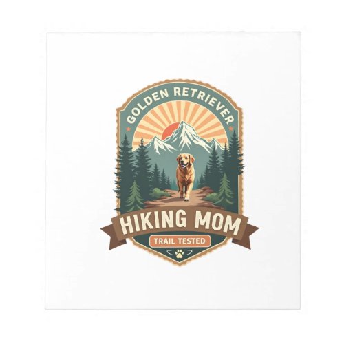 Vintage Golden Retriever Hiking Mom Trail Tested M Notepad