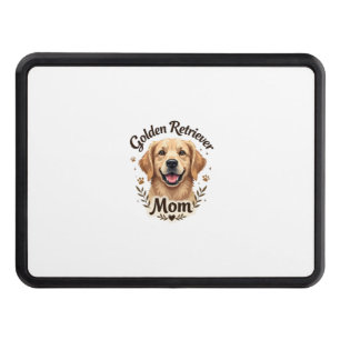 Vintage Golden Retriever Mom Dog Lover Typography Hitch Cover