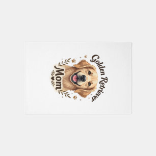 Vintage Golden Retriever Mom Dog Lover Typography Rug