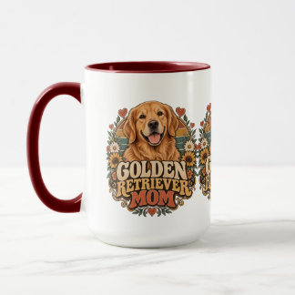 Vintage Golden Retriever Mom Mug