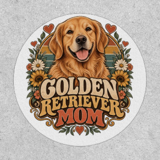Vintage Golden Retriever Mom Patch