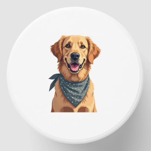 Vintage Golden Retriever Portrait with Colorful Ba Mini Candle Favors