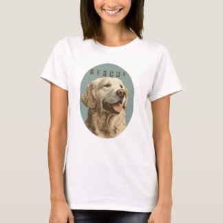 Vintage Golden Retriever Rescue Dog Portrait T-Shirt