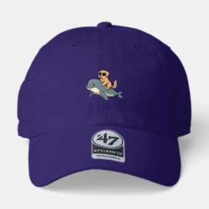 Vintage Golden Retriever Riding Beluga Whale Funny 47 Brand Hat
