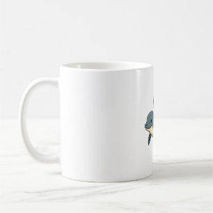 Vintage Golden Retriever Riding Beluga Whale Funny Coffee Mug