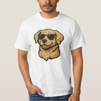 Vintage Golden Retriever with Sunglasses T-Shirt