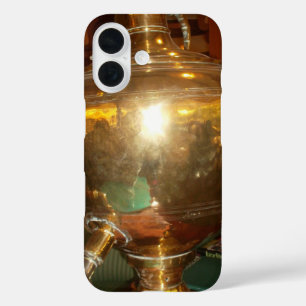 Vintage Golden Tea Pot Wall Art & Print iPhone 16 Case