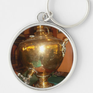 Vintage Golden Tea Pot Wall Art & Print Keychain