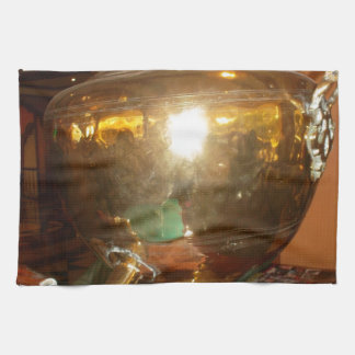 Vintage Golden Tea Pot Wall Art & Print Kitchen Towel