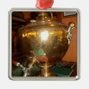 Vintage Golden Tea Pot Wall Art & Print Metal Ornament