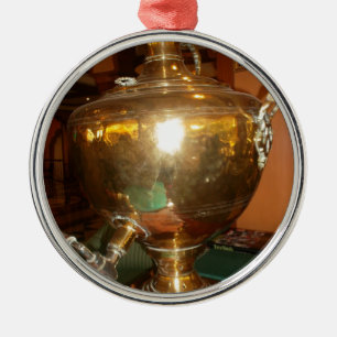 Vintage Golden Tea Pot Wall Art & Print Metal Ornament