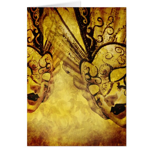 Vintage golden Venetian masks (Front)