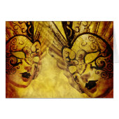 Vintage golden Venetian masks (Front Horizontal)