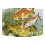 Vintage Goldfish Koi Fish, Marine Aquatic Sea Life 3 Ring Binder