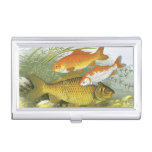 Vintage Goldfish Koi Fish, Marine Aquatic Sea Life Case For Business Cards