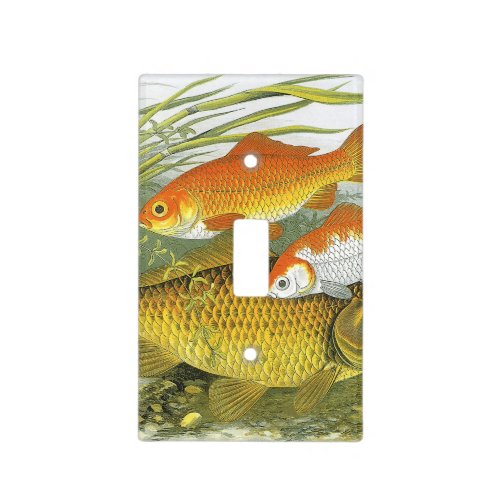 Vintage Goldfish Koi Fish Marine Aquatic Sea Life Light Switch Cover