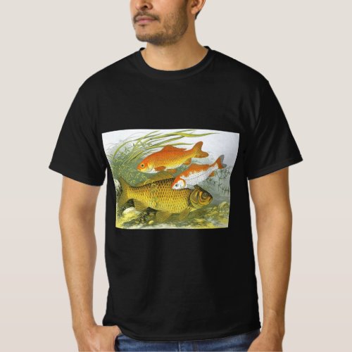 Vintage Goldfish Koi Fish Marine Aquatic Sea Life T_Shirt