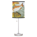 Vintage Goldfish Koi Fish, Marine Aquatic Sea Life Table Lamp