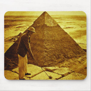 Vintage Golf at the Pyramids Mouse Pad