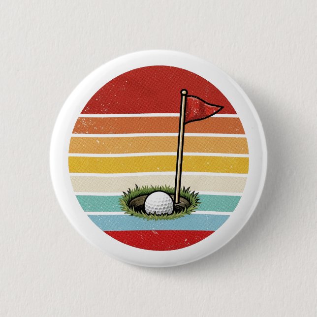 Vintage Golf Ball Hole Button (Front)