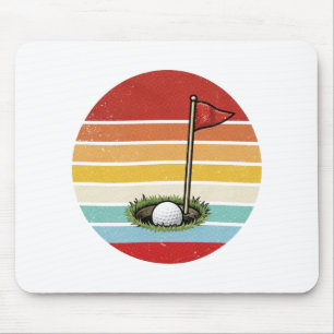 Vintage Golf Ball Hole Mouse Pad