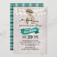 Vintage Golf Boy Sport Theme Baby Shower Invitation