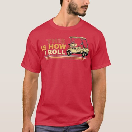 Vintage Golf Buggy Golf Cart Retro Golf Car 2 T_Shirt