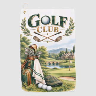 Vintage Golf Club Golf Towel