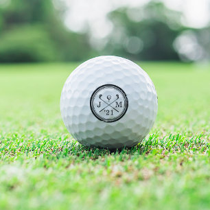 Vintage Golf Club Logo Monogram Balls