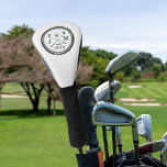 Vintage Golf Club Logo Monogram Head Cover<br><div class="desc">Upgrade his golf bag with a personalized driver cover! Vintage style monogrammed design features a pair of crossed golf clubs with his initials and birth year on white.</div>