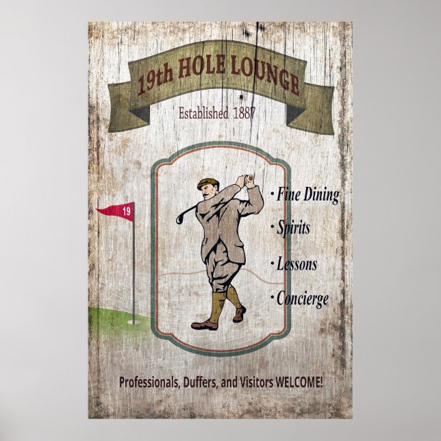 Vintage Golf Club Sign (Front)