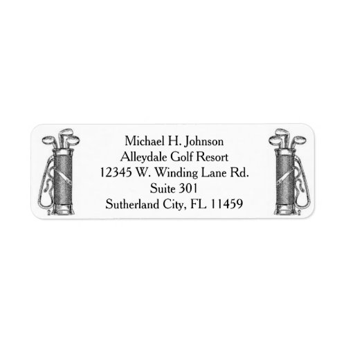 Vintage Golf Clubs Sports Golfer Resort Stickers