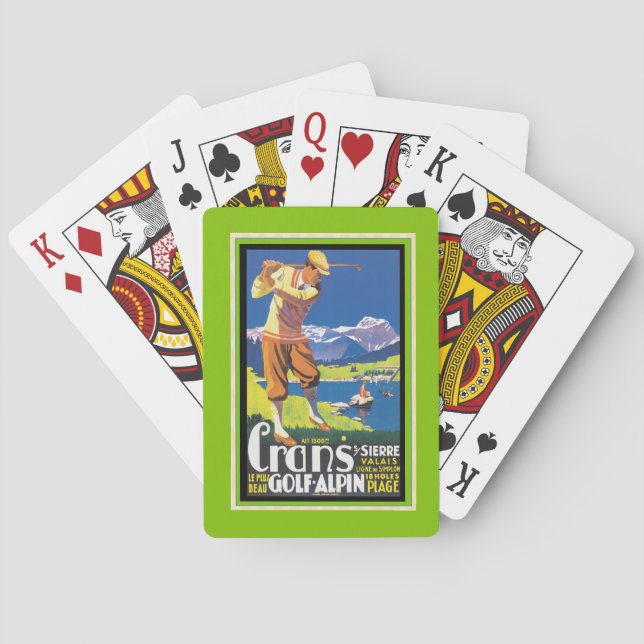 Vintage Golf Crans-sur-Sierre    Poker Cards (Back)