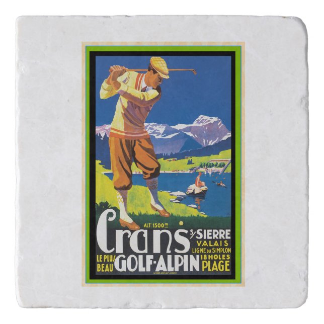 Vintage Golf Crans-sur-Sierre       Trivet (Front)