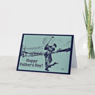 Vintage Golf Father's Day Card