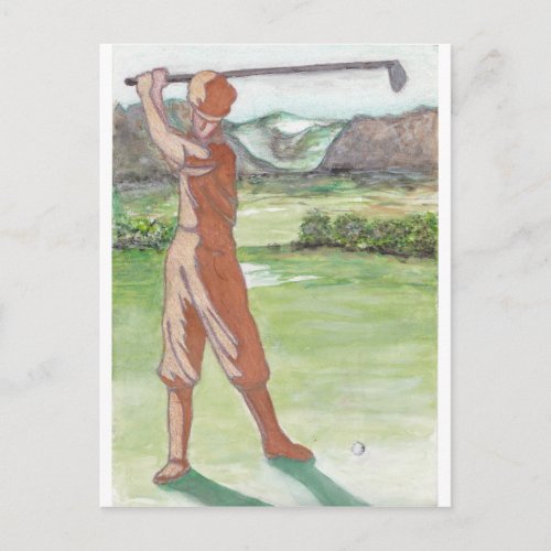 Vintage Golf Greeting Card