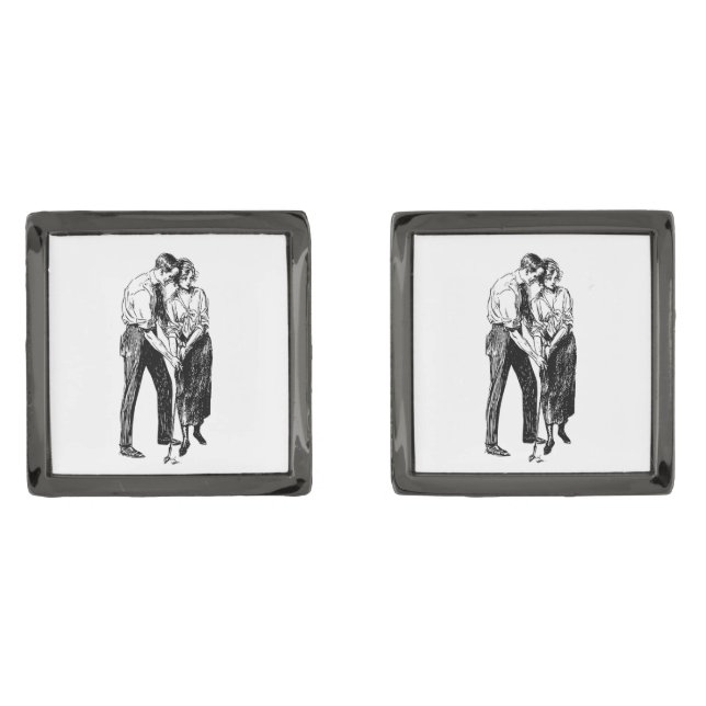 Vintage Golf Lessons Cufflinks (Front)