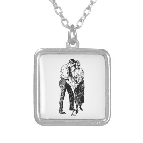 Vintage Golf Lessons Silver Plated Necklace