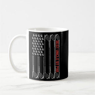 Vintage Golf Men Best Uncle By Par American Flag Coffee Mug