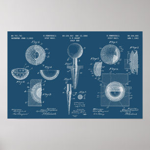 Vintage Golf Patent Poster 1 Cyanograph
