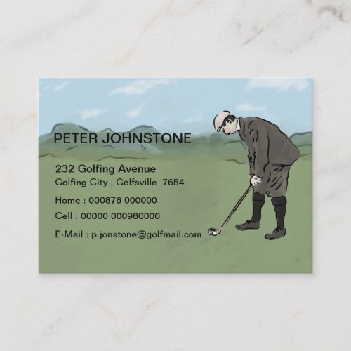 Vintage Golf player contact cards