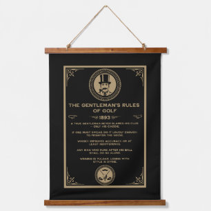 Vintage Golf Rules Wall Hanging Tapestry