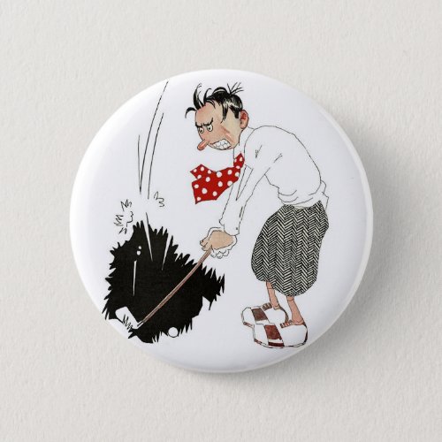 Vintage Golf Sports Humor Funny Silly Golfer Button