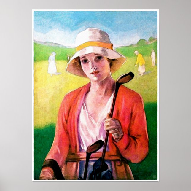 Vintage Golf Watercolour Print (Front)