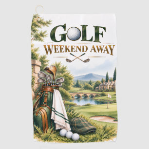 Vintage Golf Weekend Away Towel