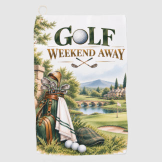 Vintage Golf Weekend Away Towel