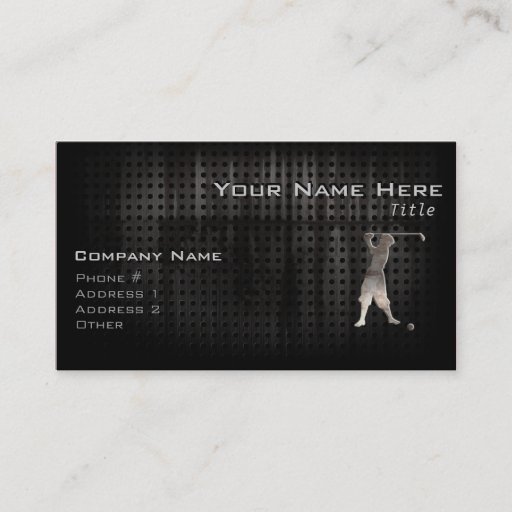 Customizable Vintage Golfer; Cool Business Cards